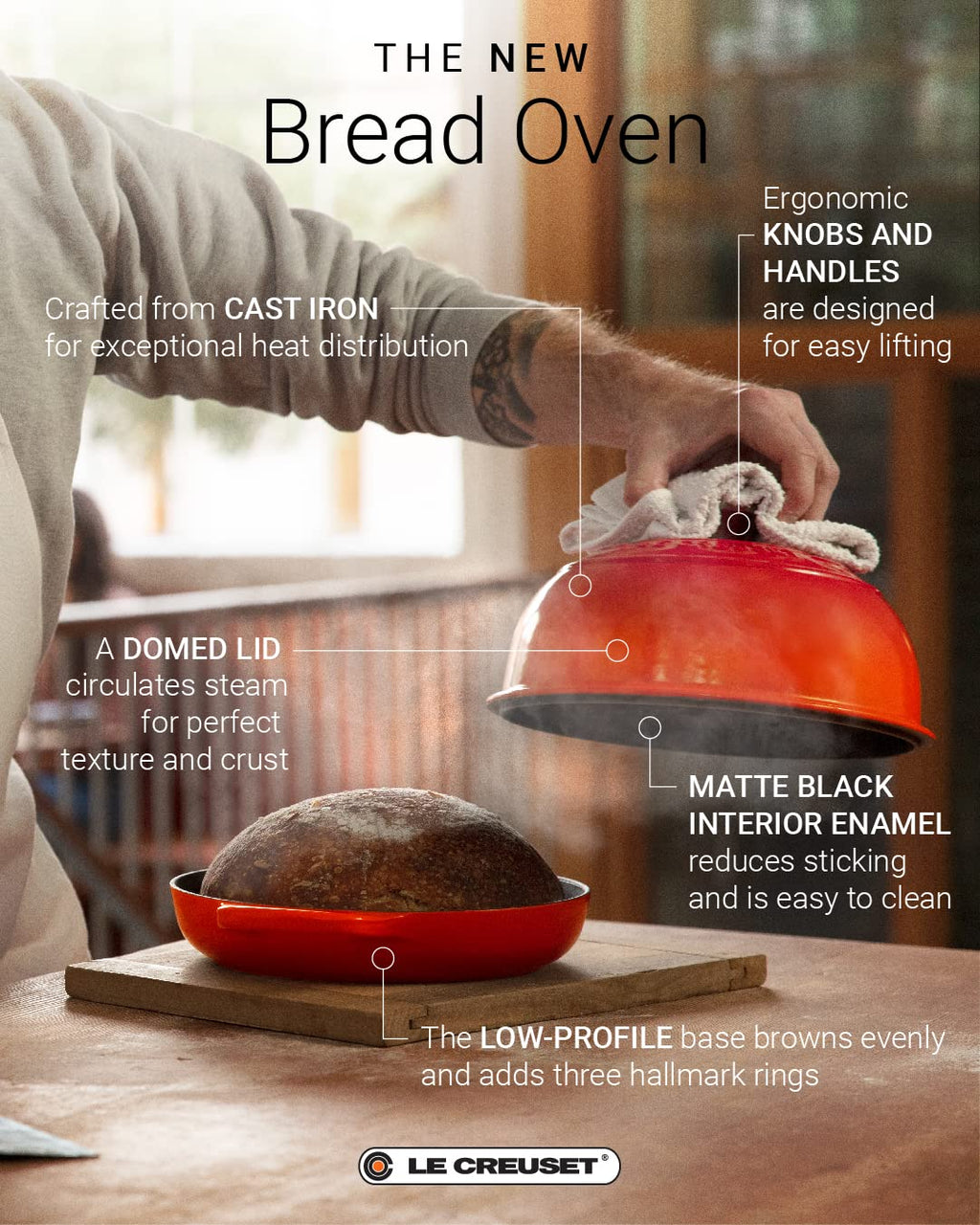 Creuset Enameled Cast Bread Meringue