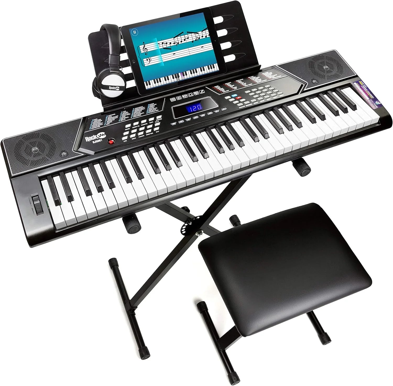 ROCKJAM 61 Key Keyboard Piano Stand Kit