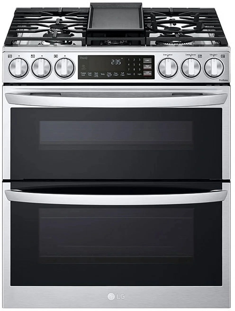 30 Inch Slide-In Gas Smart Range with 5 Sealed Burners, Double Oven, 6.9 Cu.