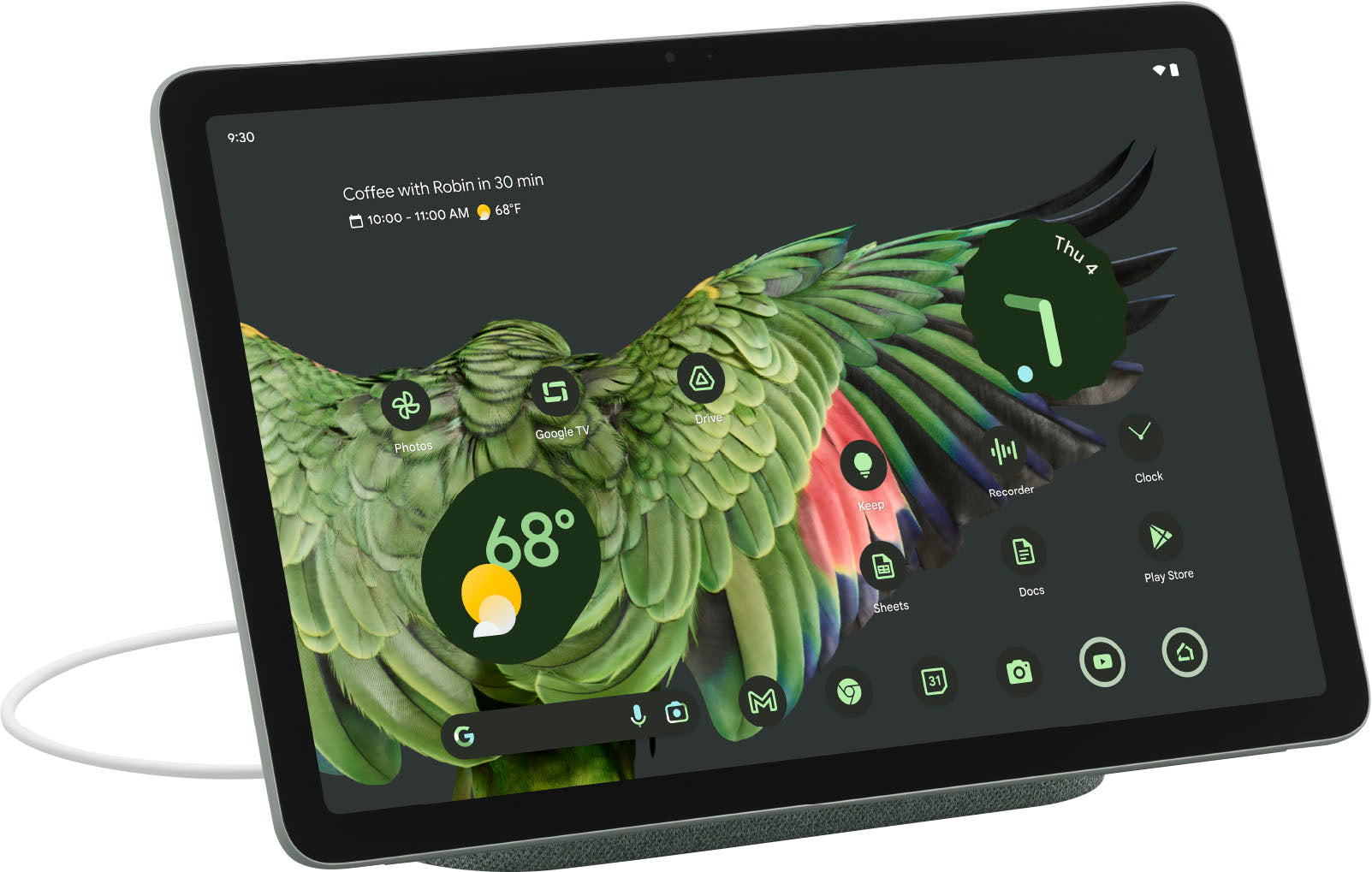 Google - Pixel Tablet with Charging Speaker Dock - 11"  Android Tablet - 256GB - Wi-Fi - Hazel