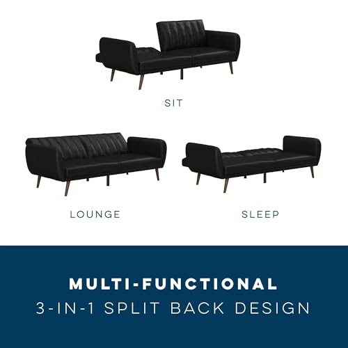 Novogratz Brittany Futon Convertible Leather