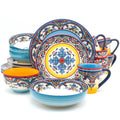 Zanzibar 20-Piece Patterned Multicolor/Spanish Floral Design Ceramic (Service for 4)