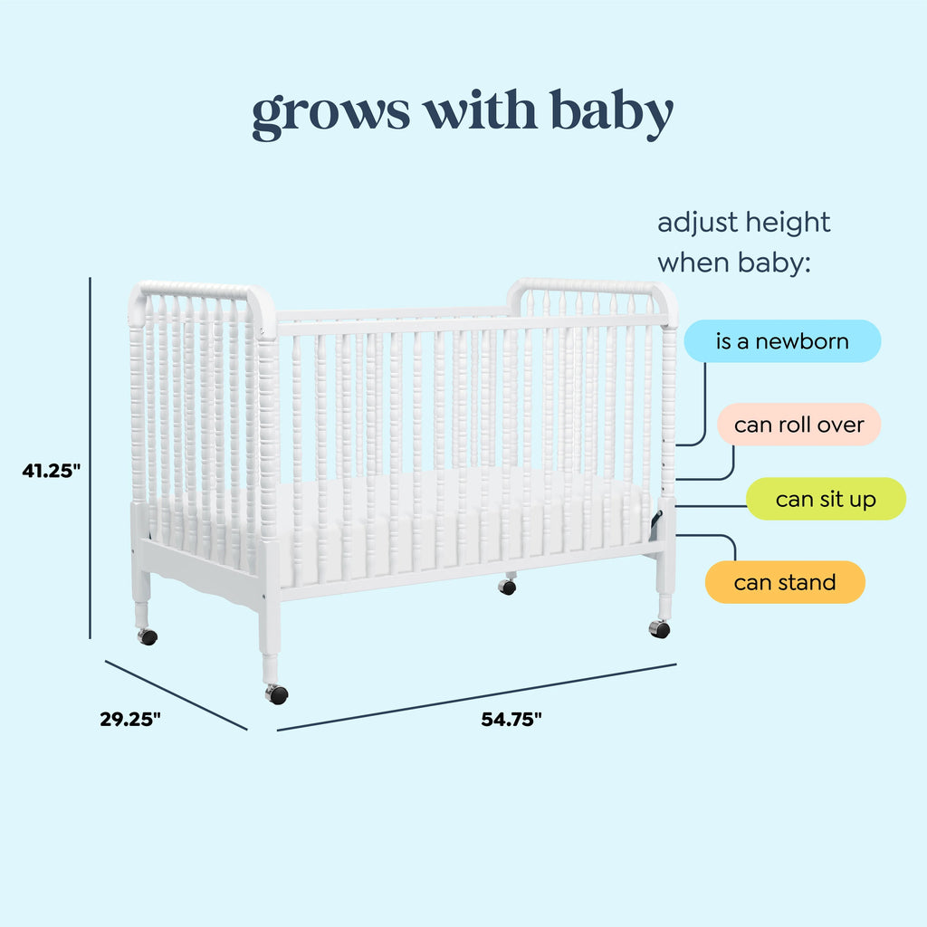 DaVinci Jenny Lind 3-in-1 Convertible Crib in White