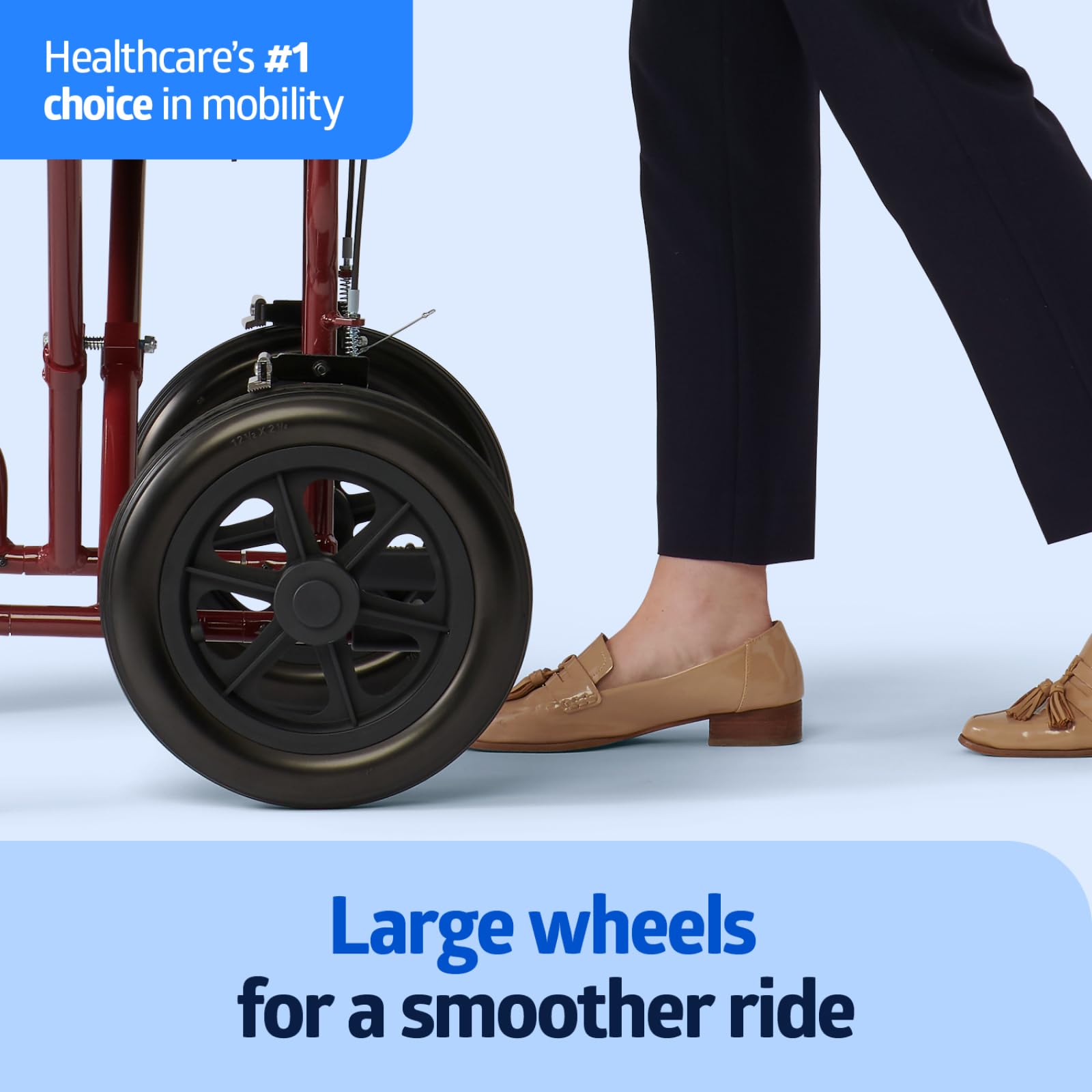 Medline Lightweight Transport Wheelchair Handbrakes