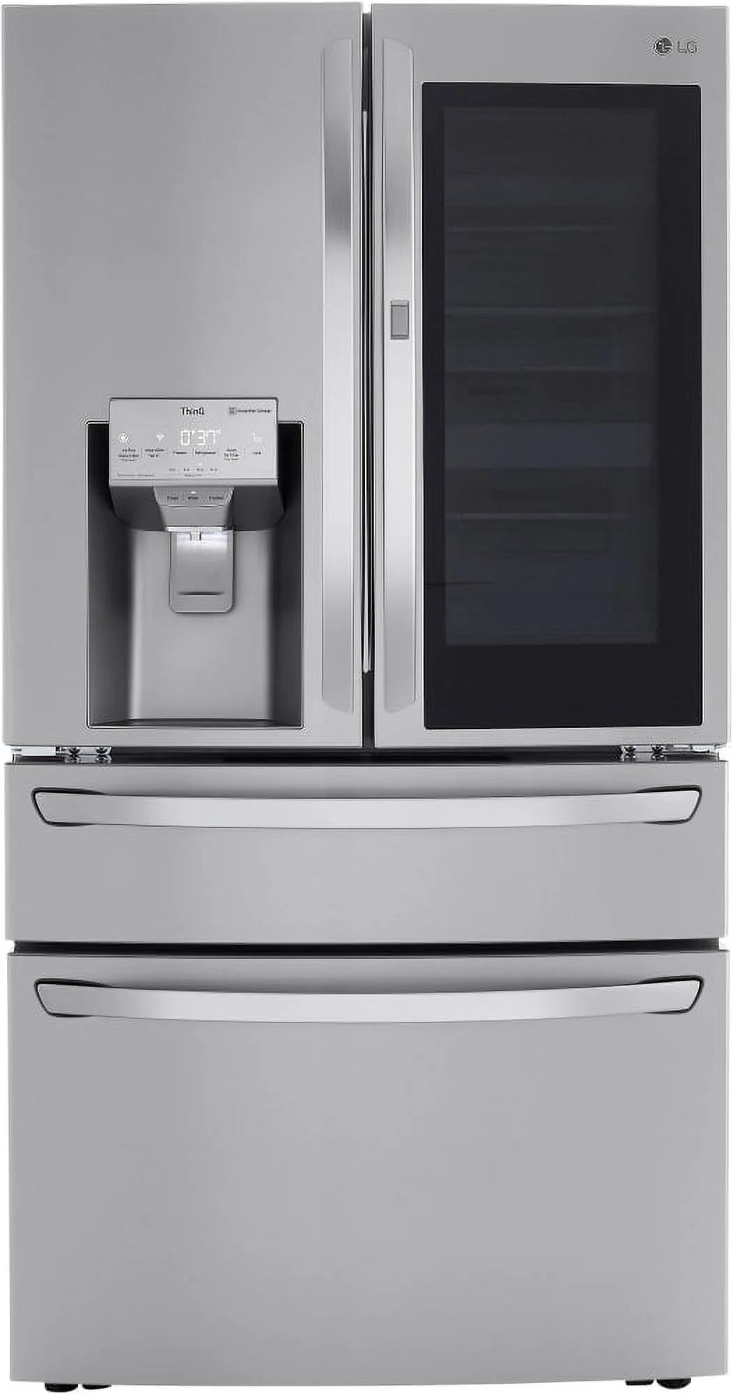 Lg Lrmvs3006 36" Wide 29.5 Cu. Ft. Energy Star Rated French Door Refrigerator - PrintProof