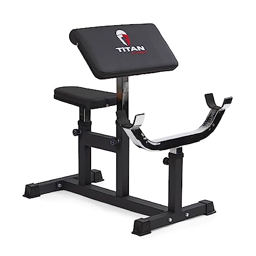 Titan Fitness Adjustable Preacher Equipment