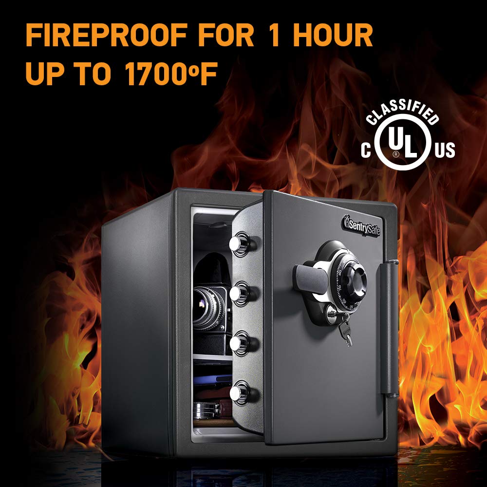 SentrySafe SFW123DSB Fireproof Waterproof Combination