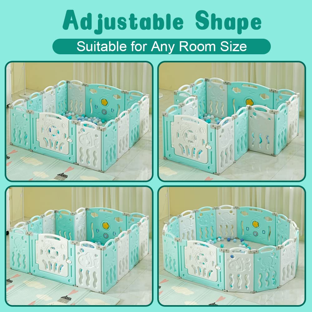 Albott Play Playpen Panels Foldable