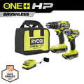 ONE+ HP 18V Brushless Cordless 1/2 in. Drill/Driver and Impact Driver Kit w/(2) 2.0 Ah Batteries, Charger, and Bag PBLCK01K