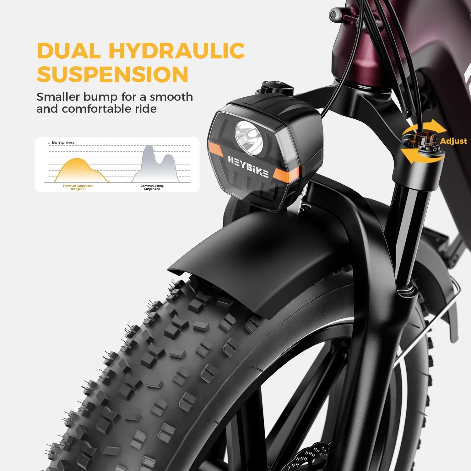 Heybike Ranger S Electric Bike for Adults, 750W Foldable Ebike with 48V 14.4AH Removable Battery, 20" x 4.0 Fat Tire Step-thru Electric Bicycle, 7-Speed Hydraulic Fork