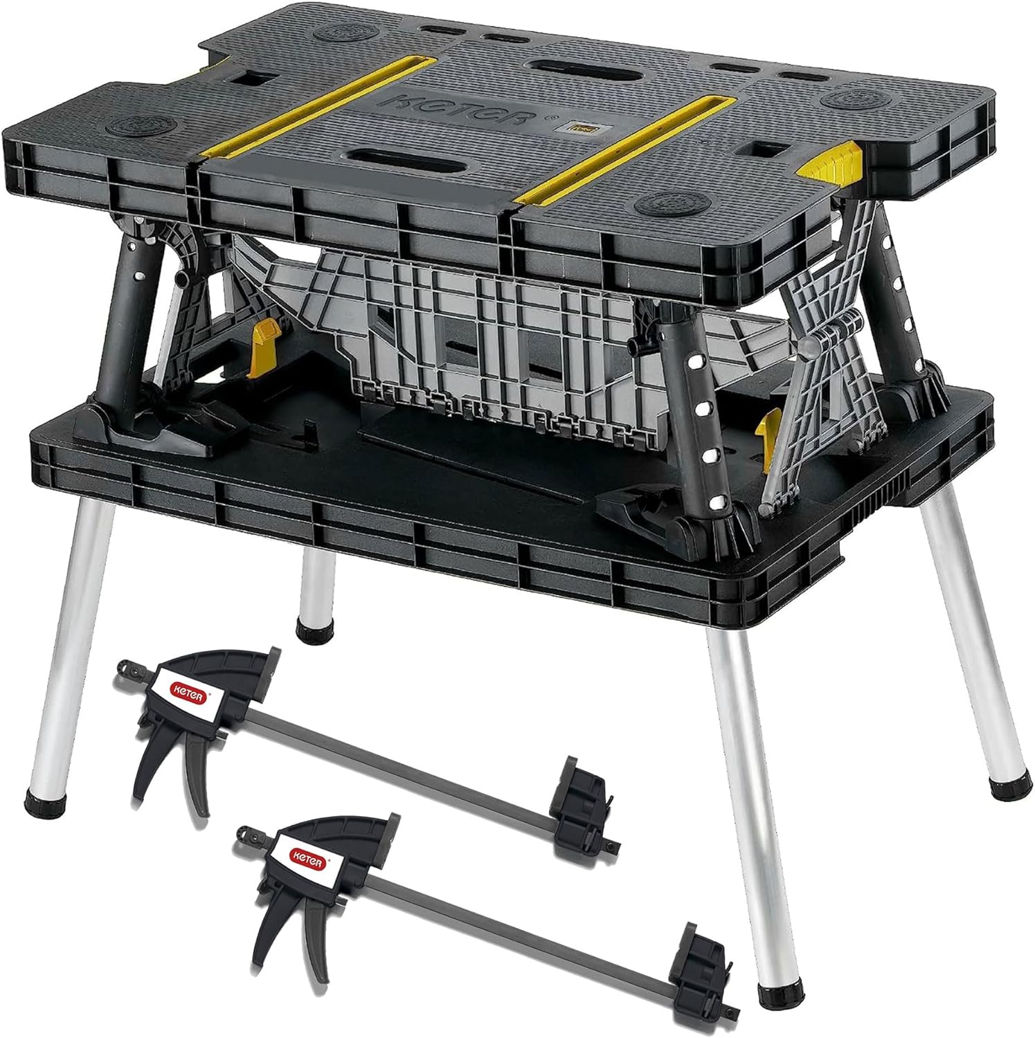 KETER Compact Versatile Folding Work Table Portable Workbench