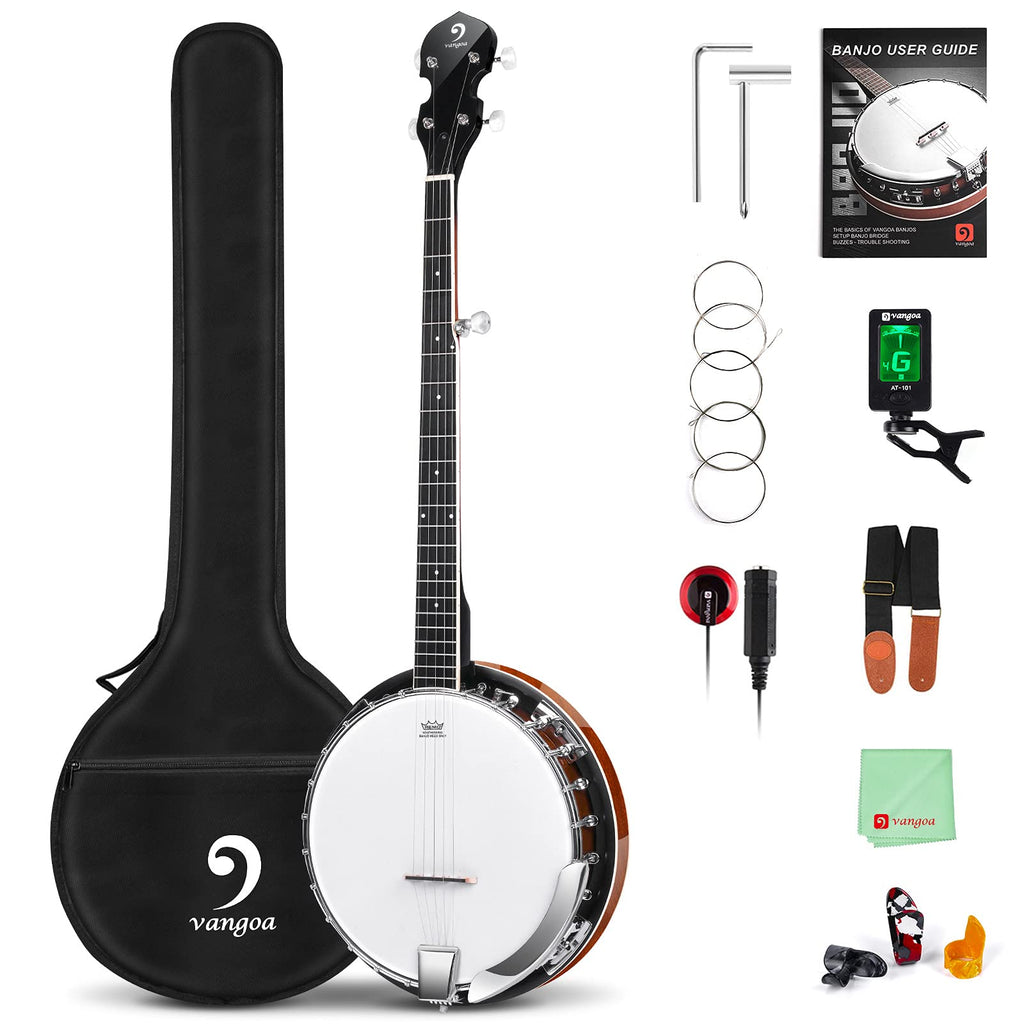 Vangoa Left handed 5 String Open back Resonator