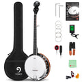 Vangoa Left handed 5 String Open back Resonator