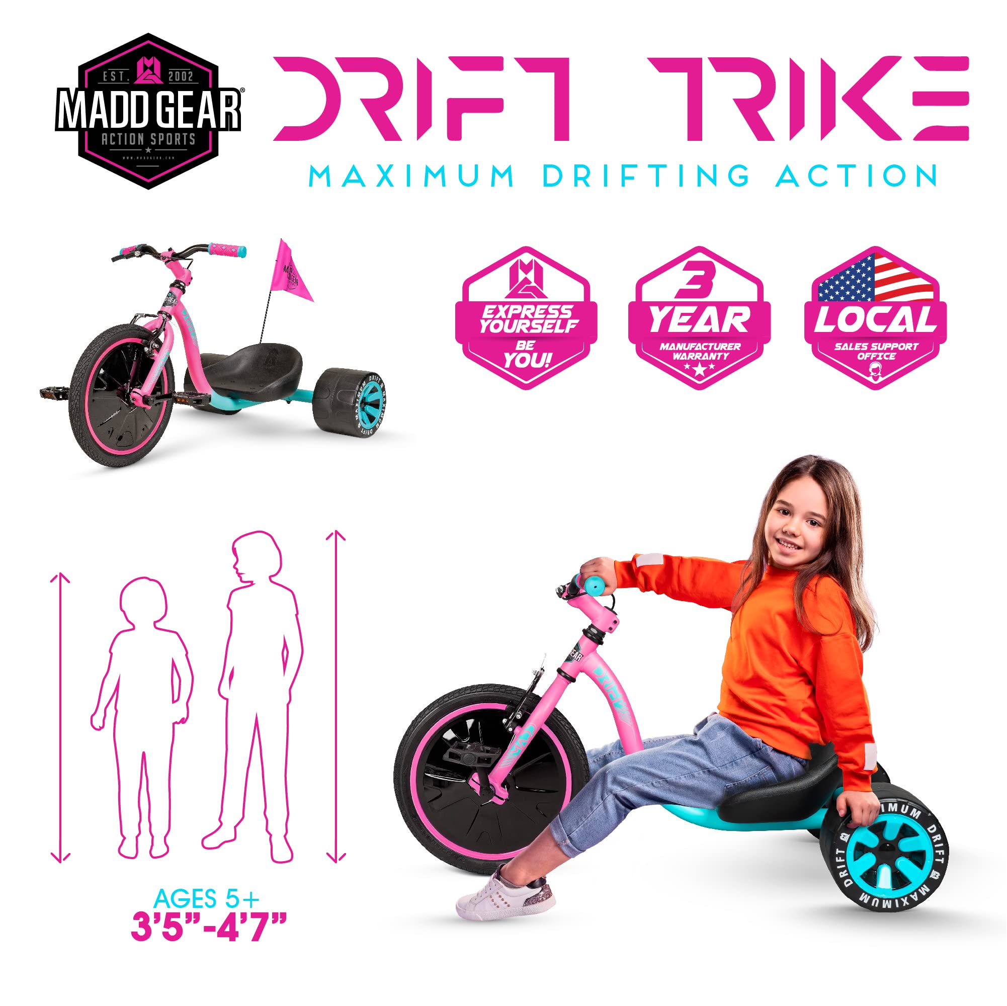 Madd Gear Tricycle Adjustable Capacity