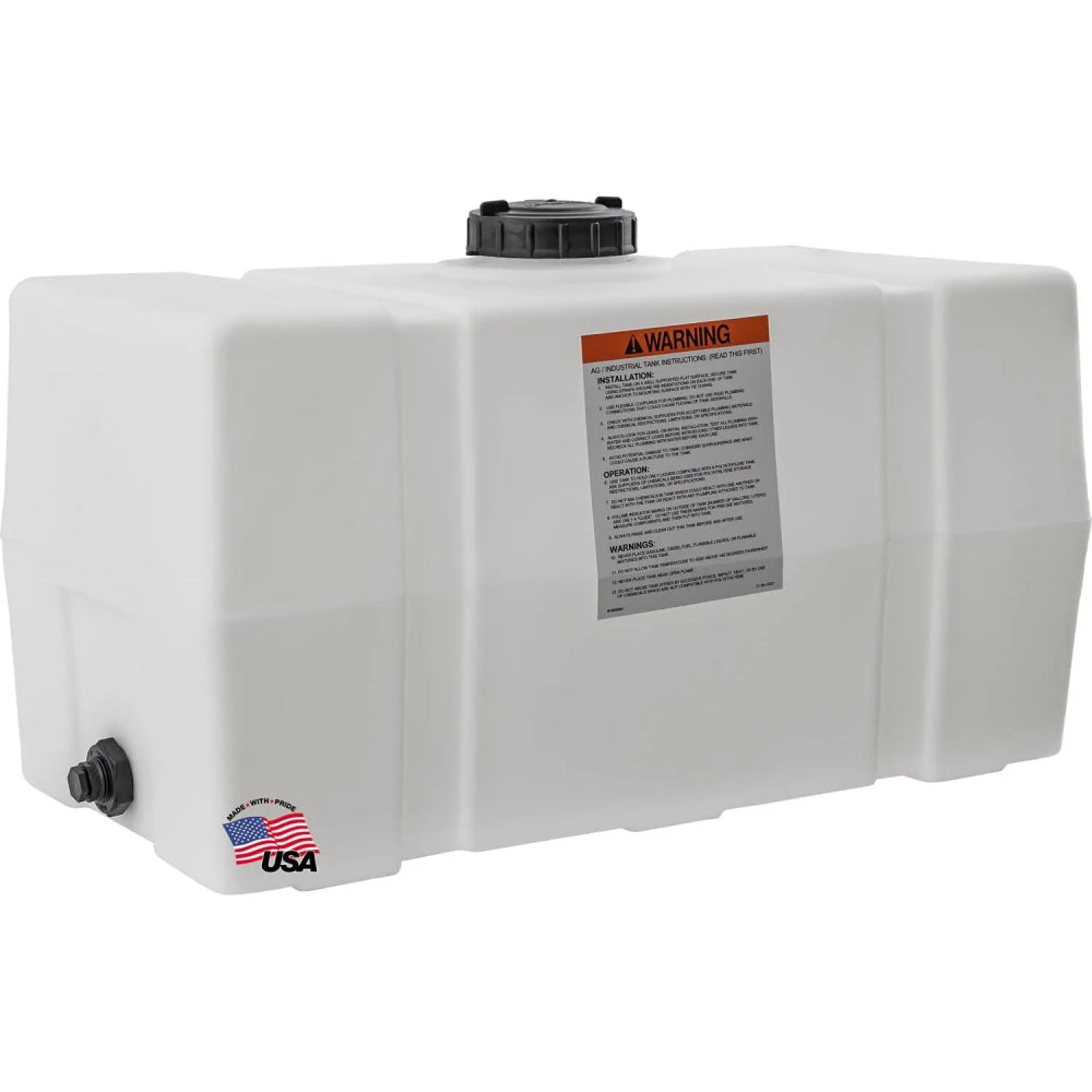 RomoTech Horizontal Square Reservoir 50 gallon, Poly Tank For Farming Water