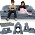 Lunix 14pcs Modular Kids Play Couch, Child Sectional Sofa, Fortplay Bedroom and Playroom Furniture