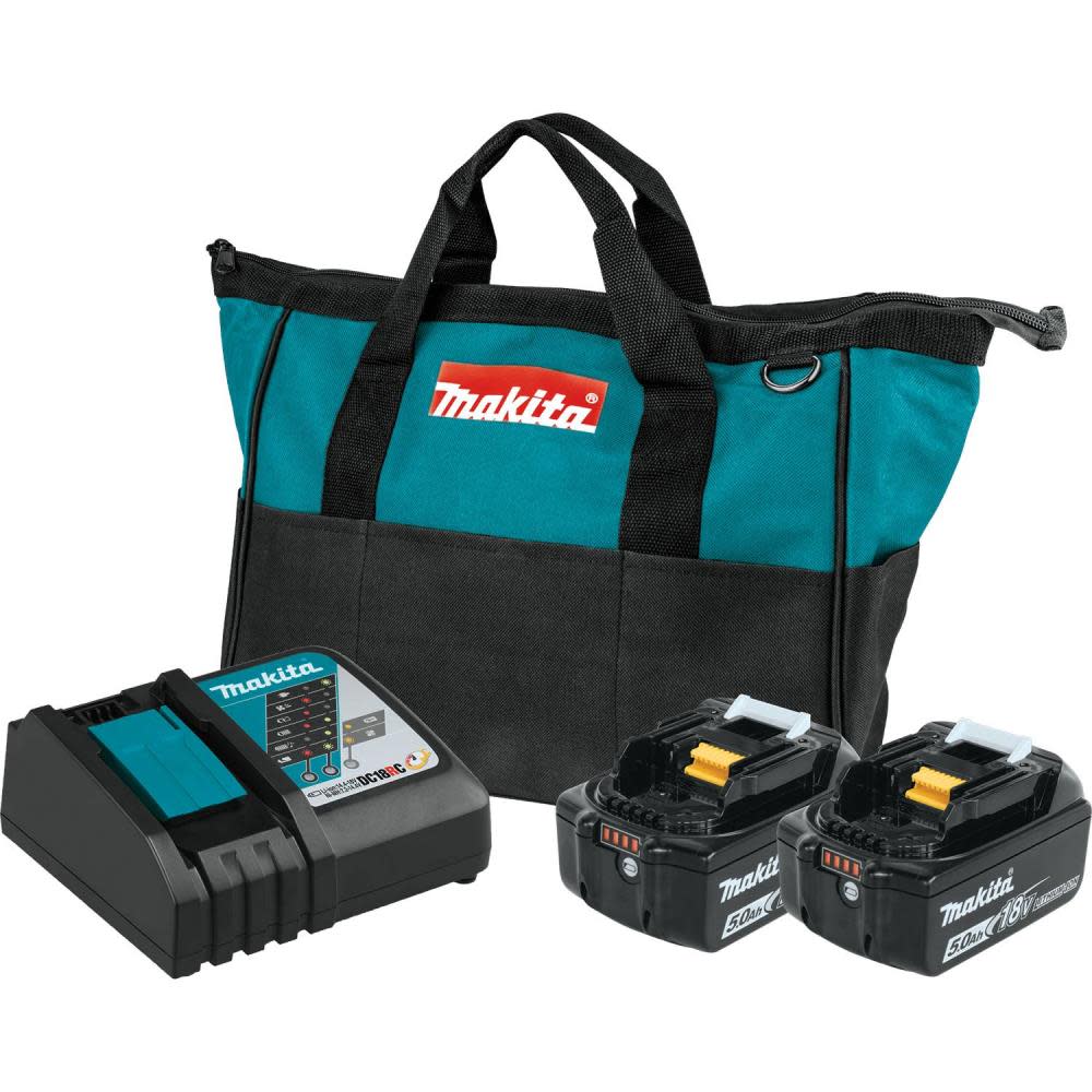 18V LXT Lithium-Ion Battery and Rapid Optimum Charger Starter Pack (5.0Ah) BL1850BDC2 from