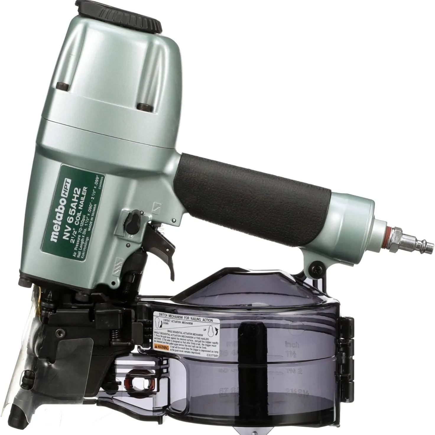 Metabo HPT Coil Siding Nailer, Side load, Tilt Bottom Magazine
