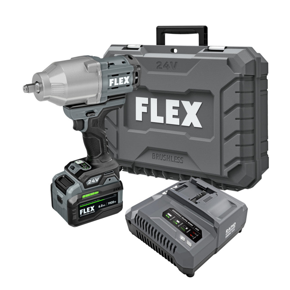 Flex 24V 1/2 High Torque Impact Wrench Stacked-Lithium Kit