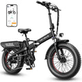 Heybike Mars 2.0 Fat Tire Electric Bike for Adults with 750W Motor, Foldable Ebike with 600Wh Removable Battery, 20" Electric Mountain Bicycle, Full Suspension, UL2849