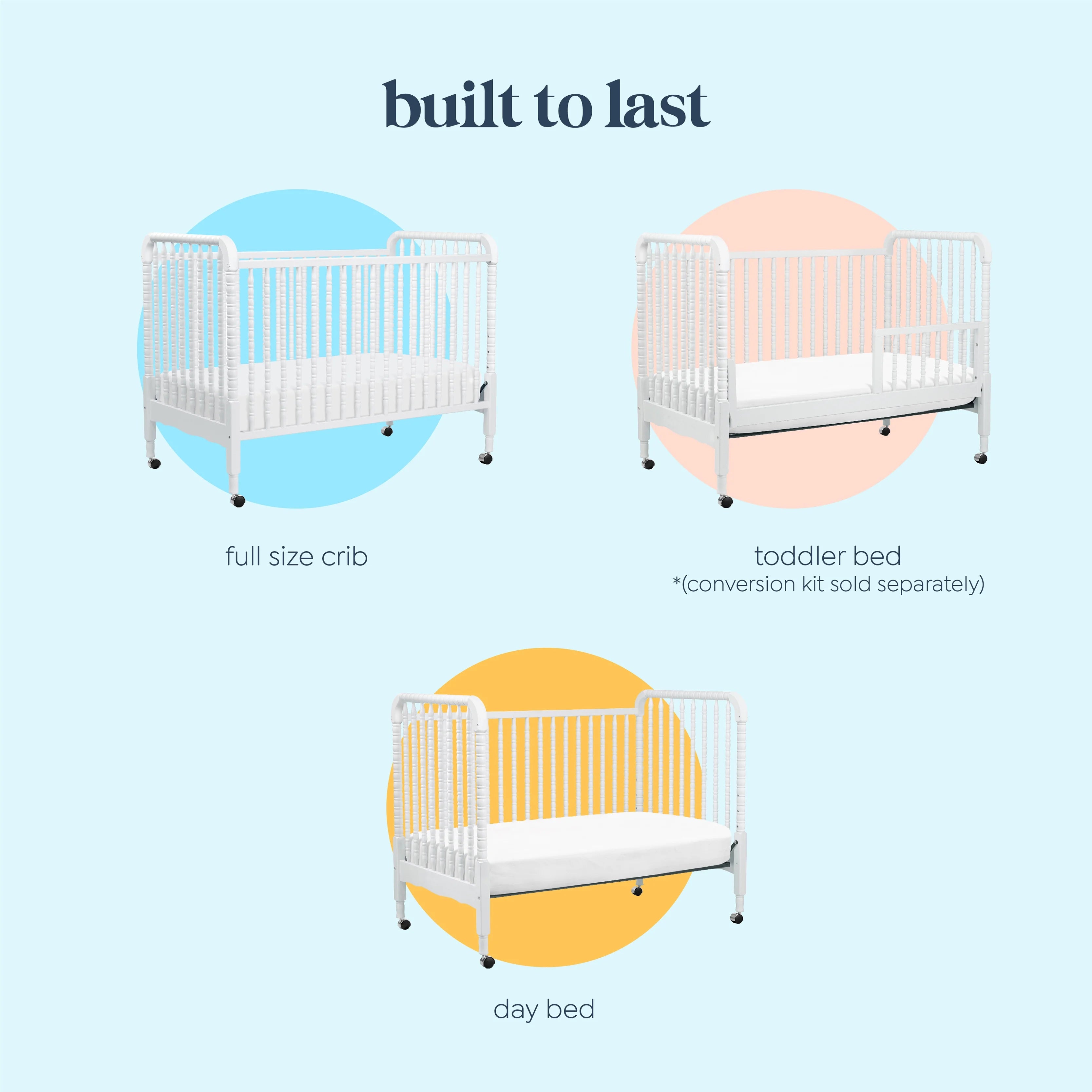 DaVinci Jenny Lind 3-in-1 Convertible Crib in White