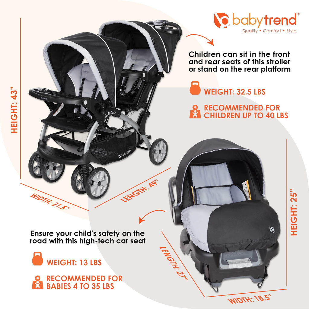 Baby Trend Tandem Stroller Travel