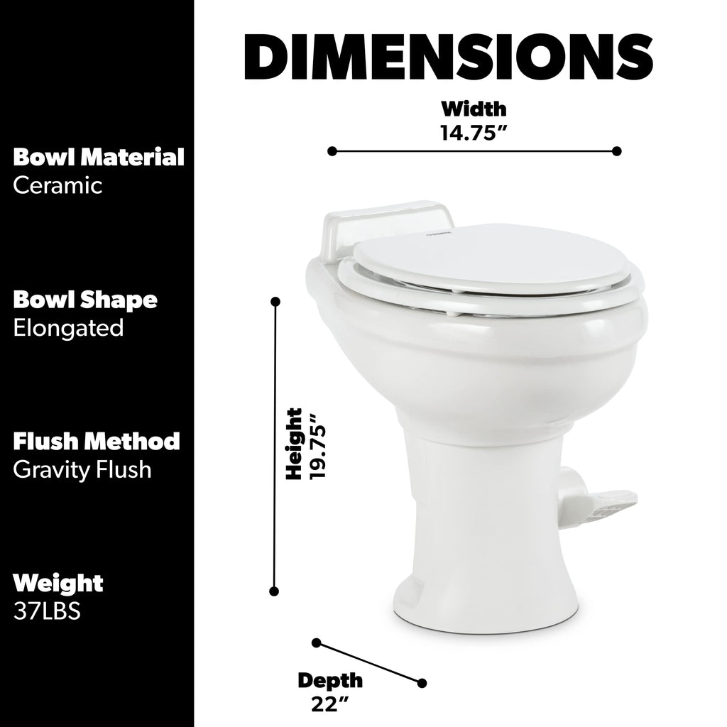 Dometic Standard Height Toilet White
