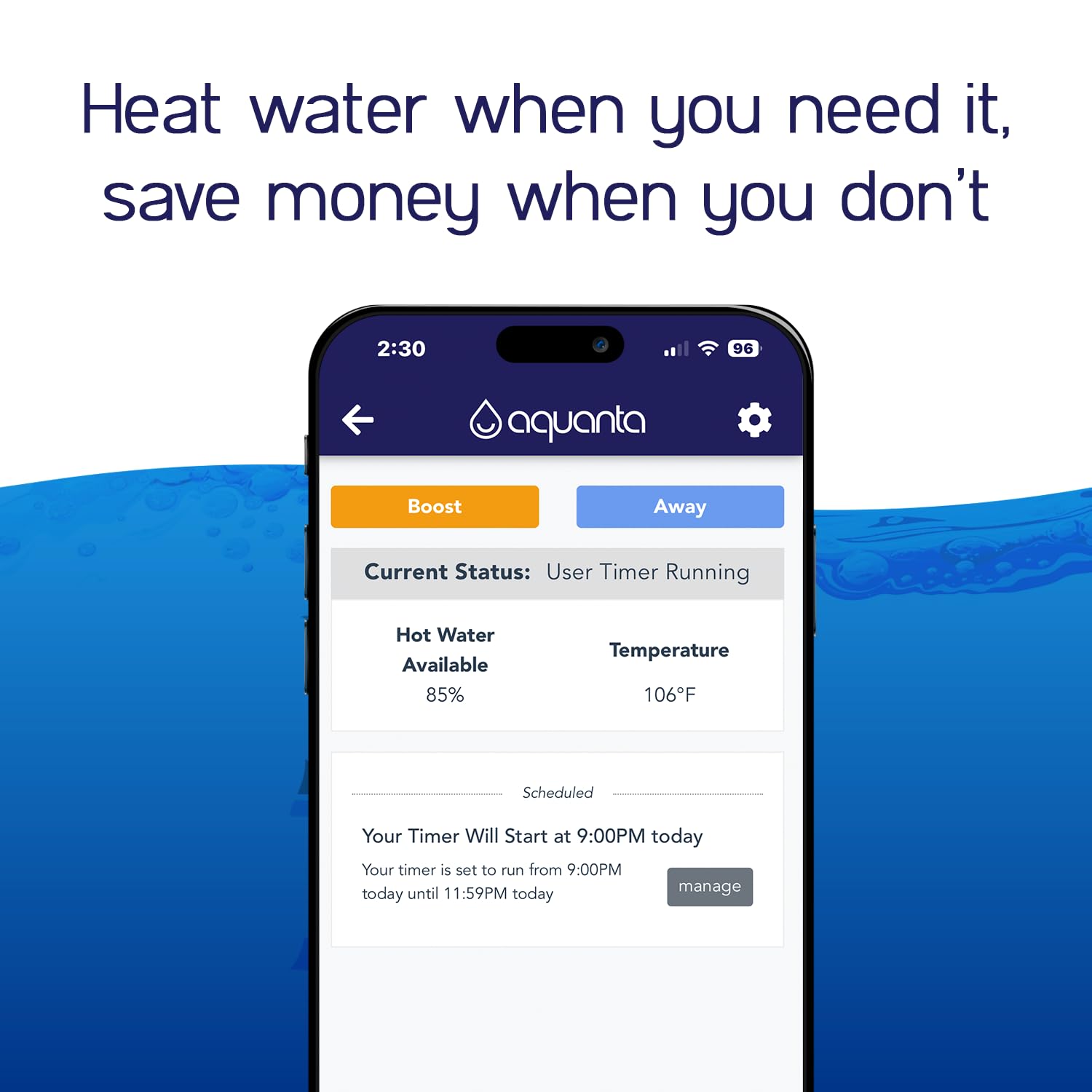 Aquanta Digital Water Heater Timer