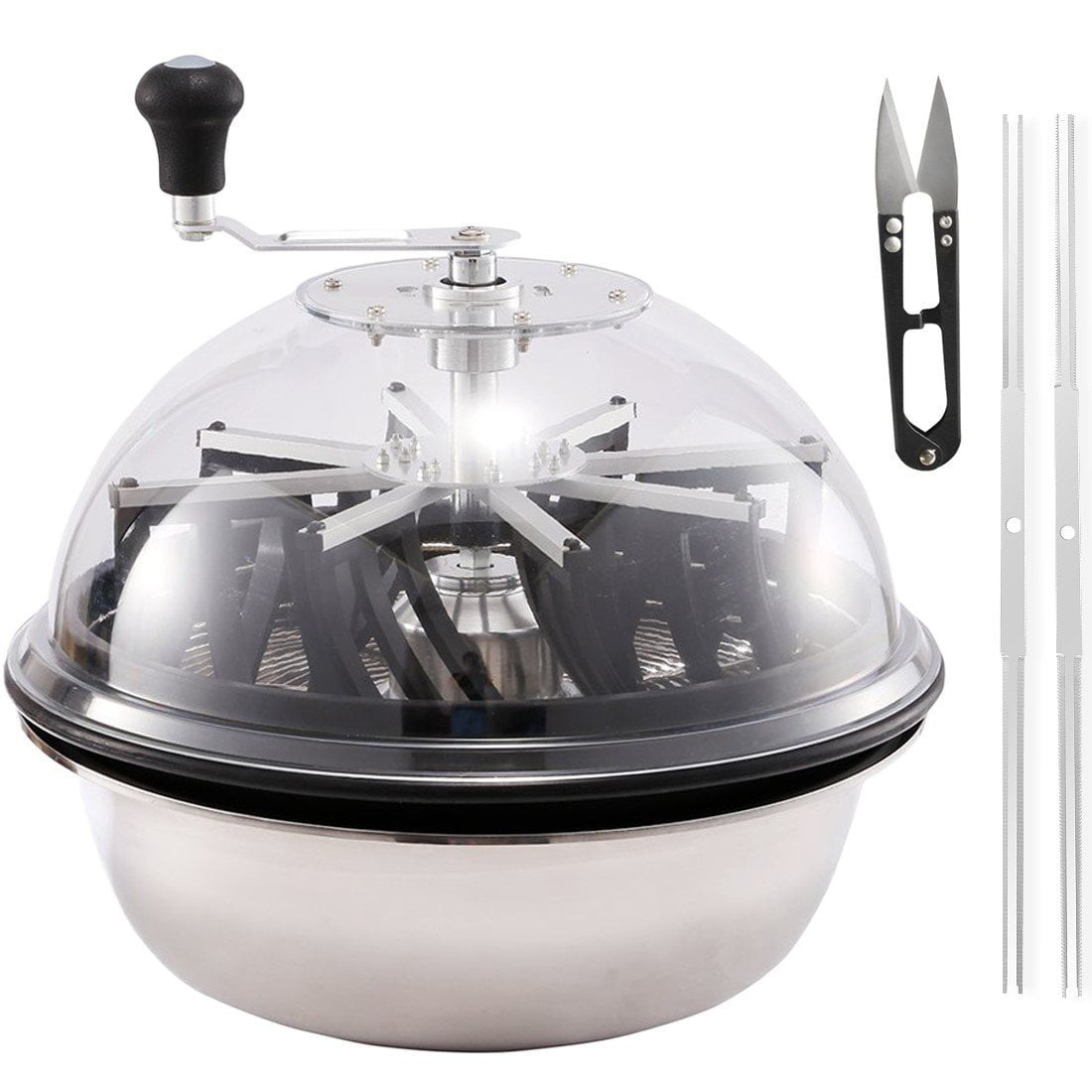 iPower 19 inch Bud Leaf Bowl Trimmer- Sharp Stainless Steel Blades for Spin Cut and Solid Metal Gear Box