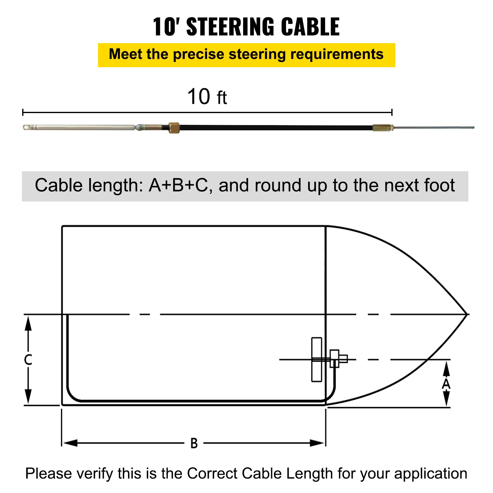 Bestauto Outboard Steering System