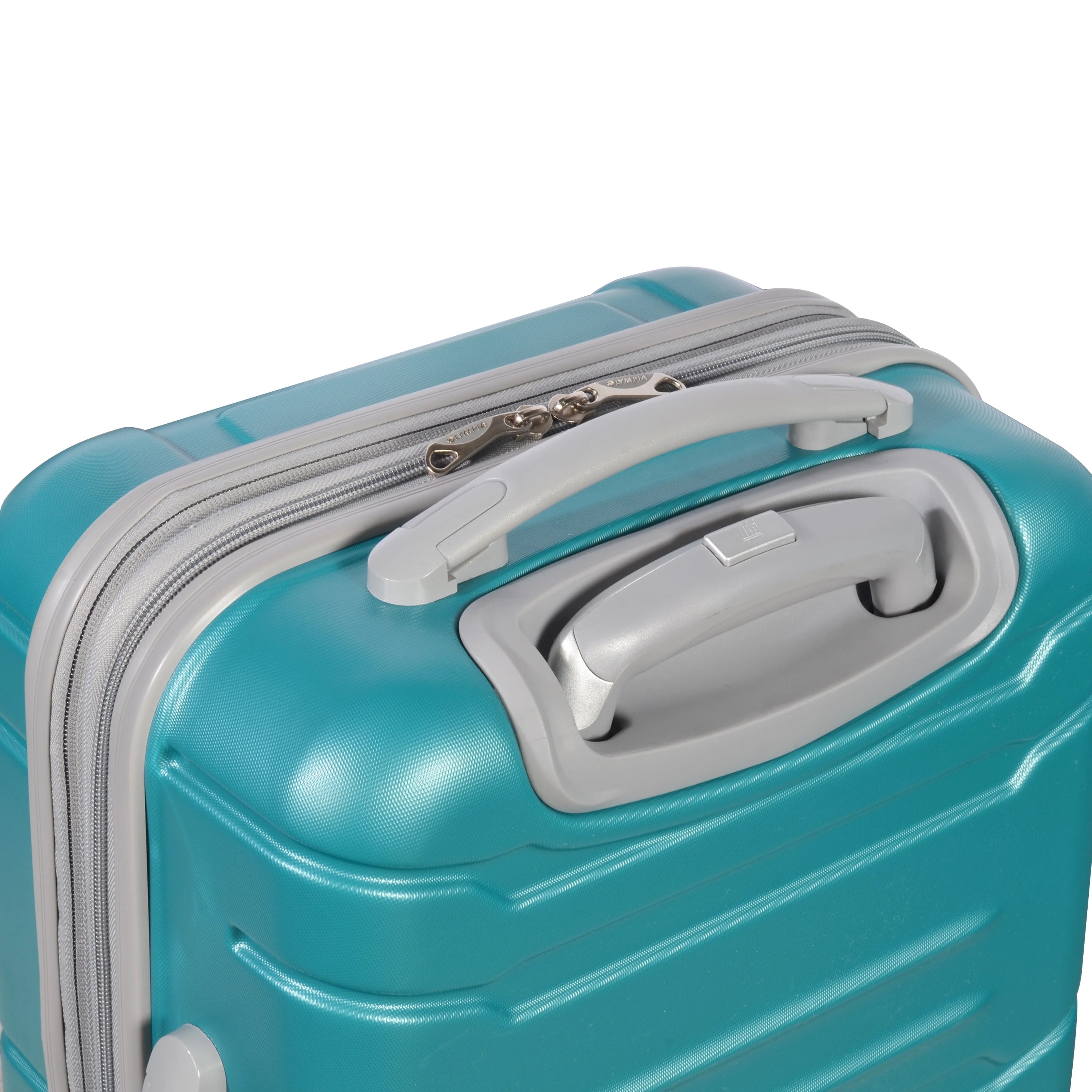 Olympia U.S.A. Denmark 3-Piece Expandable Hardcase Luggage Set with Spinner Wheels, Teal
