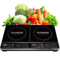 NuWave Electric Double Induction Cooktop 8” Portable Ultrathin with Sensor Touch Precision Induction Cooktop Burner, Home