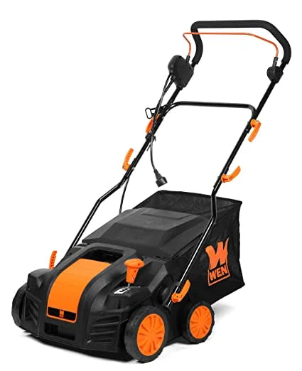 WEN 16-inch 15-amp 2-in-1 Electric Dethatcher and Scarifier with Collection Bag