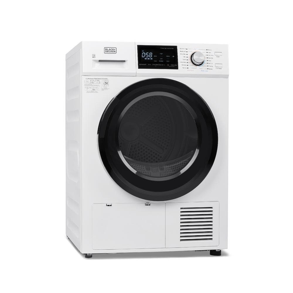 BLACK DECKER 4.4 cu. ft. 240-Volt Ventless Electric Dryer with Heat Pump in White BDFH44M