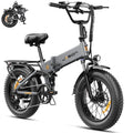 Jasion X-Hunter Electric Bike for Adults, 750W Motor Electric Bicycle with 48V 13AH Removable Battery, 20" x4.0 Fat Tire Folding Ebike, Full Suspension, 7-Speed Bicycles