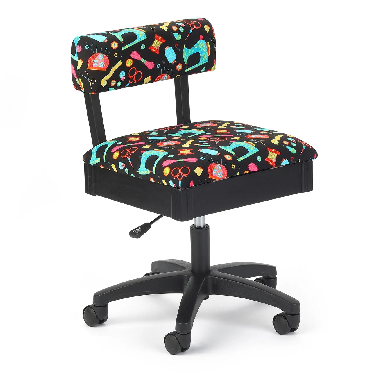 Arrow H7013B Hydraulic Chair in Riley Blake Black Upholstery