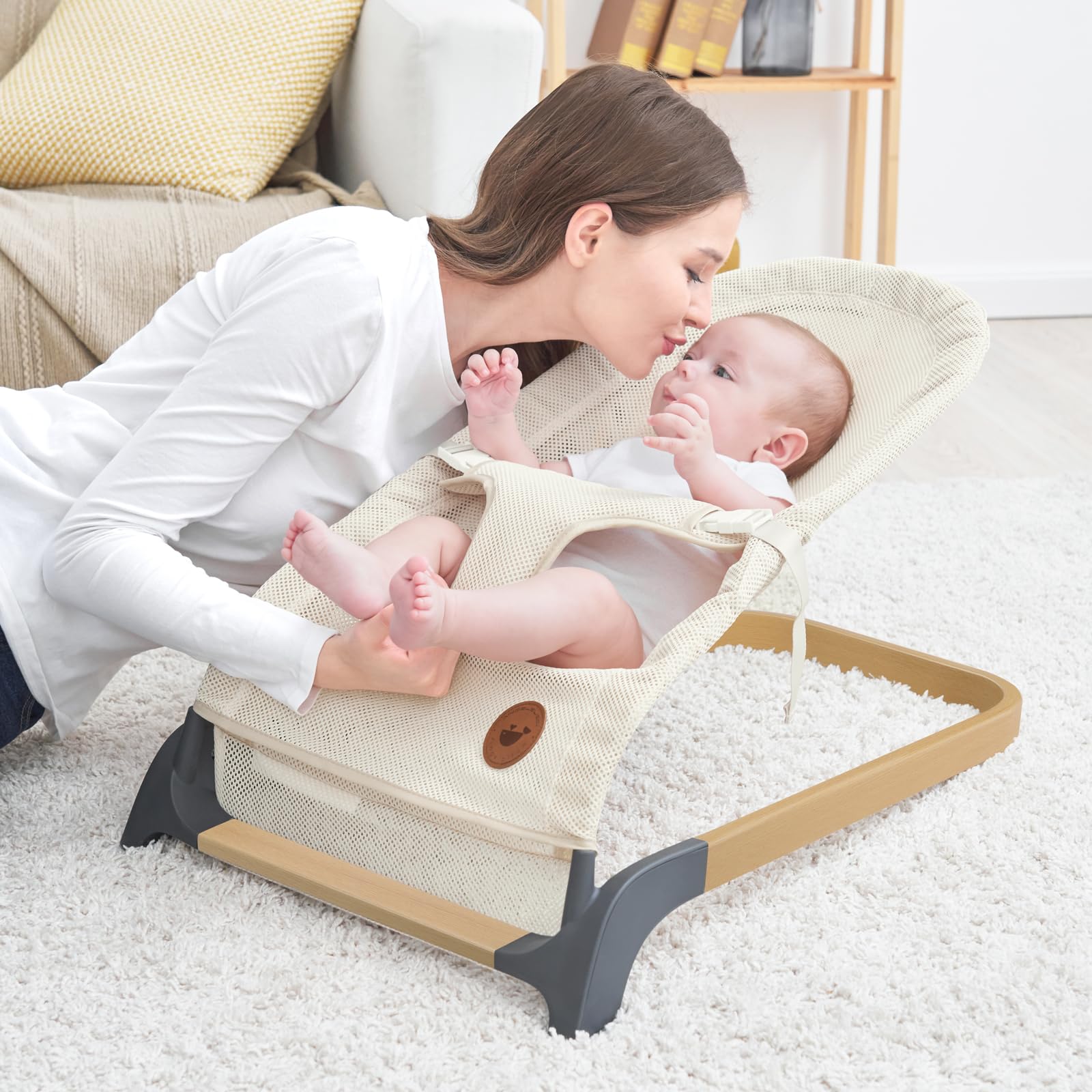 ANGELBLISS Bouncer Portable Infants Vibrations