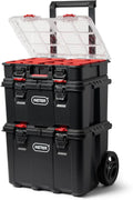 KETER Versatile Durable Stack n Roll Tool Organizer System