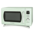 Nostalgia MCMO9FTSG Mid-Century Retro 0.9 Cu. Ft. 900-Watt Countertop Microwave Oven With LED Display, Seafoam Green