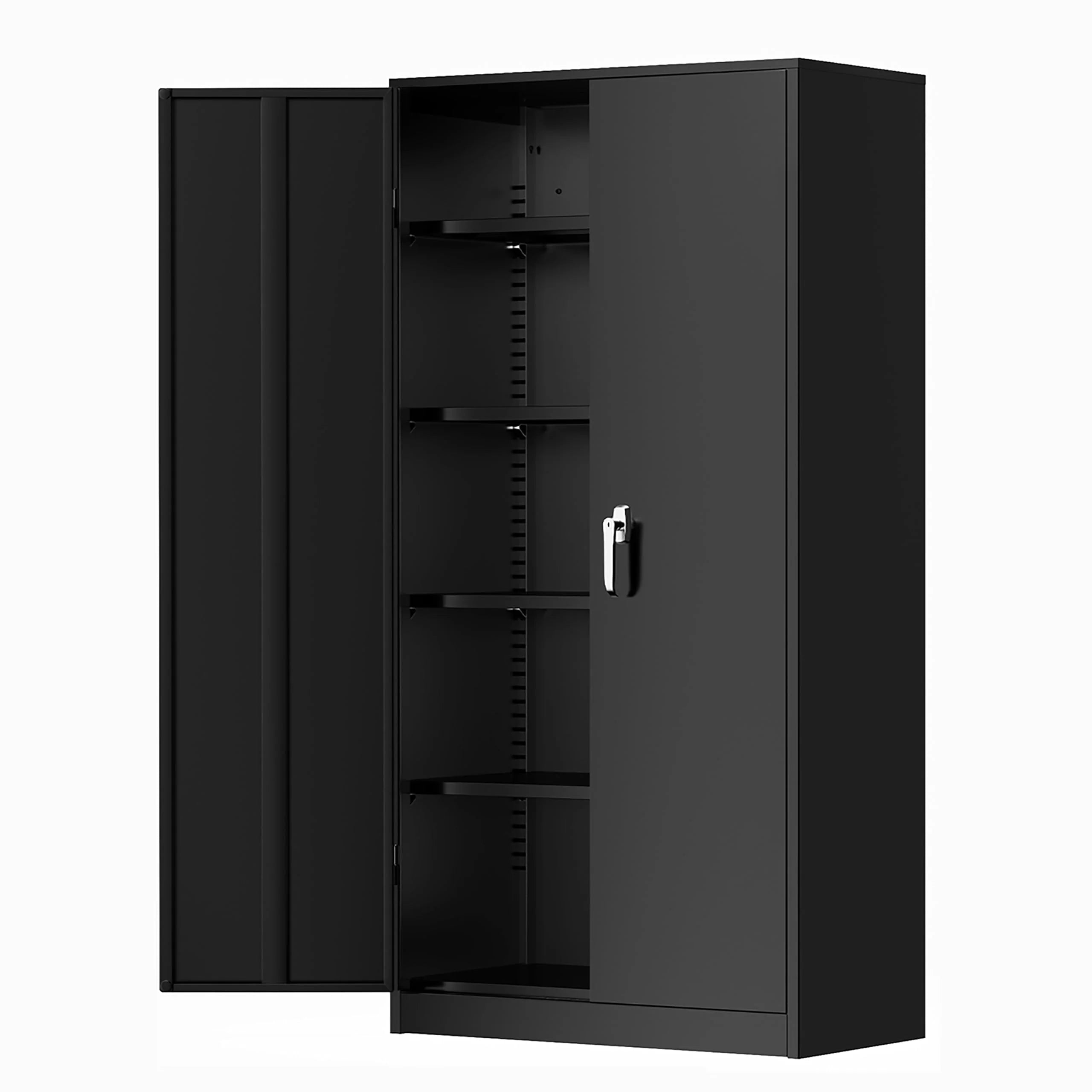 Greenvelly 72” Black Tool Steel Locking Cabinet