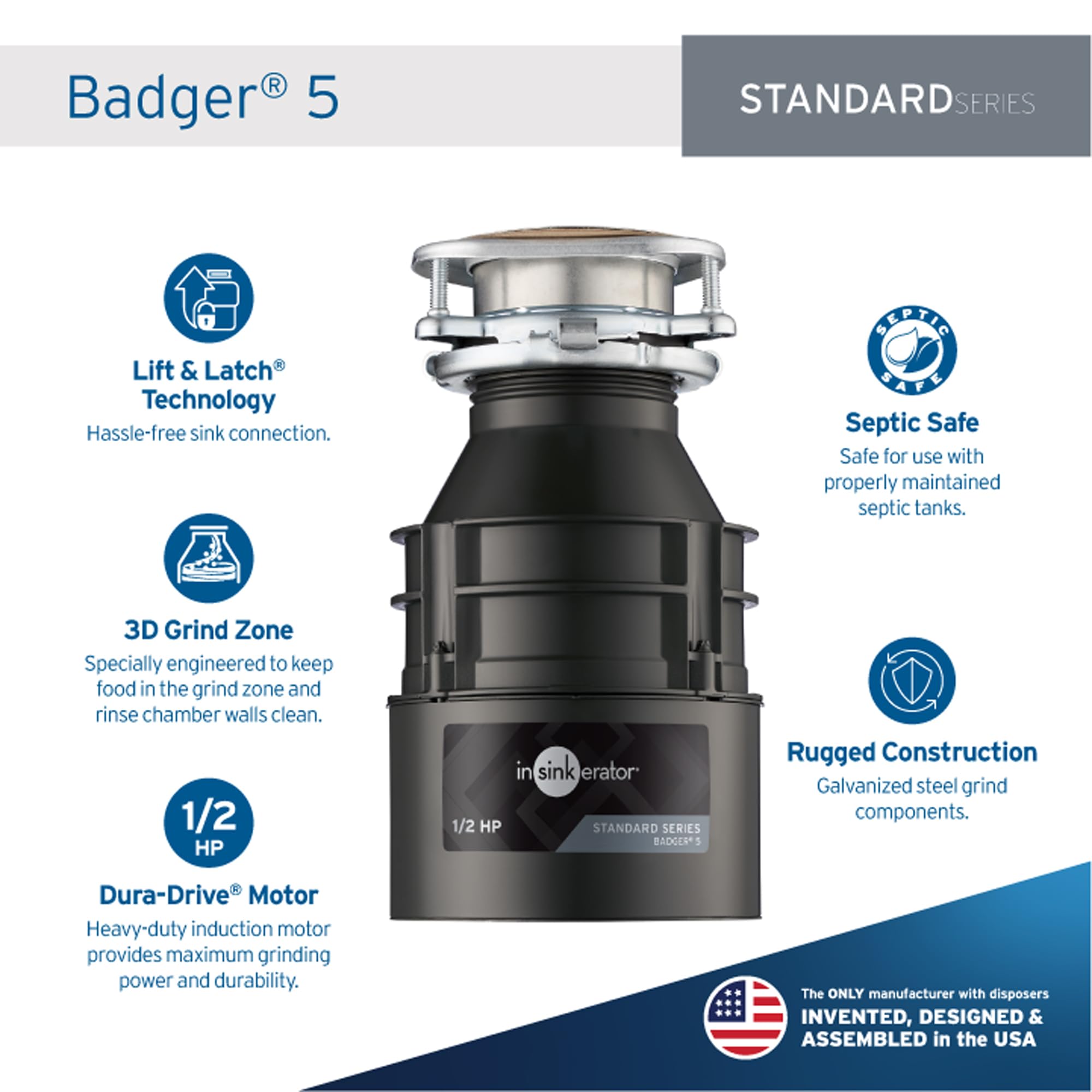 InSinkErator Garbage Disposal Badger Continuous