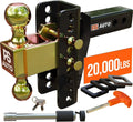 PSAUTO Heavy Duty Adjustable Trailer Hitch 20000 LBS Capacity