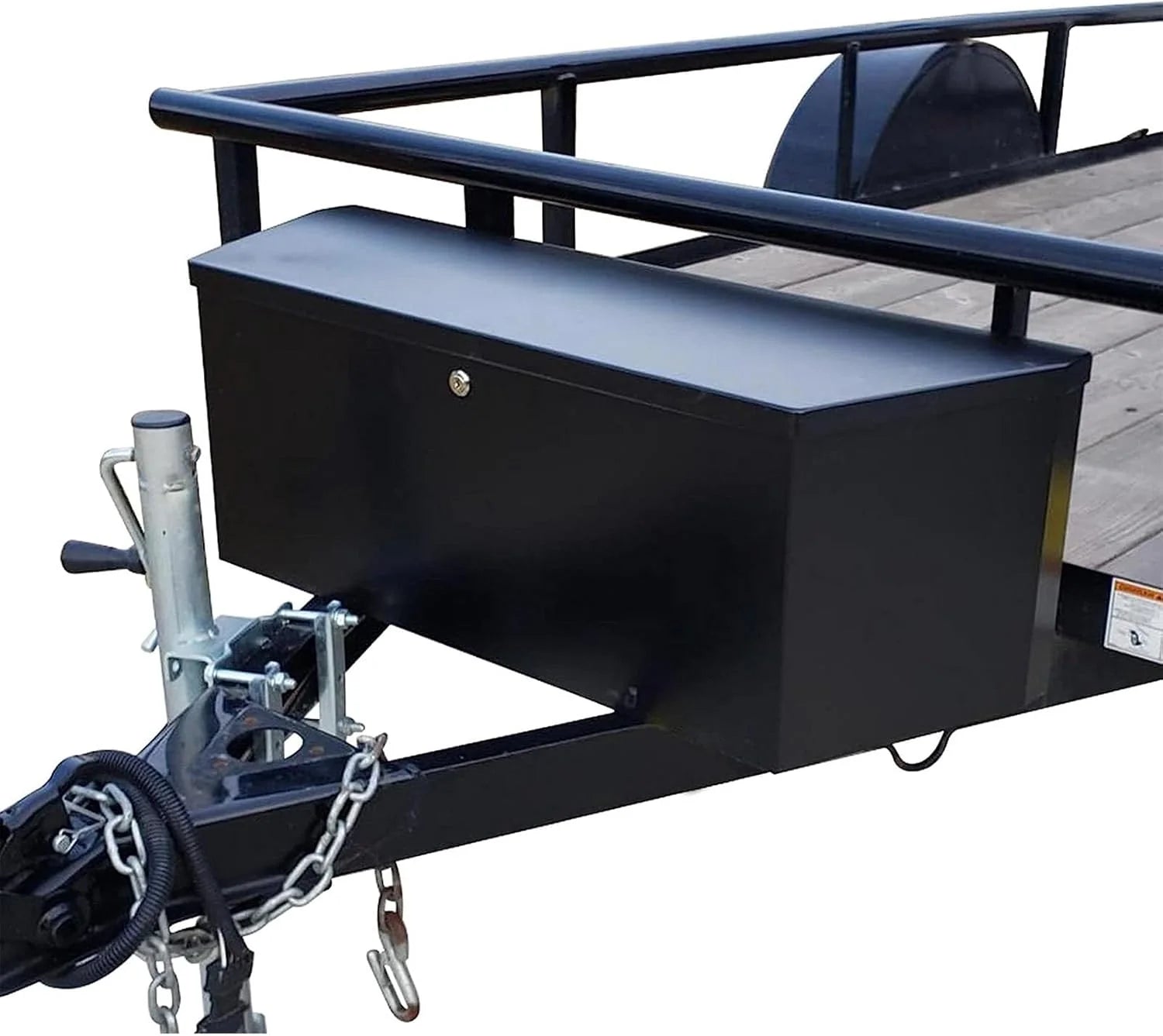 WEIZE Durable Black Steel Trailer Tongue Box 2.31cu.ft.