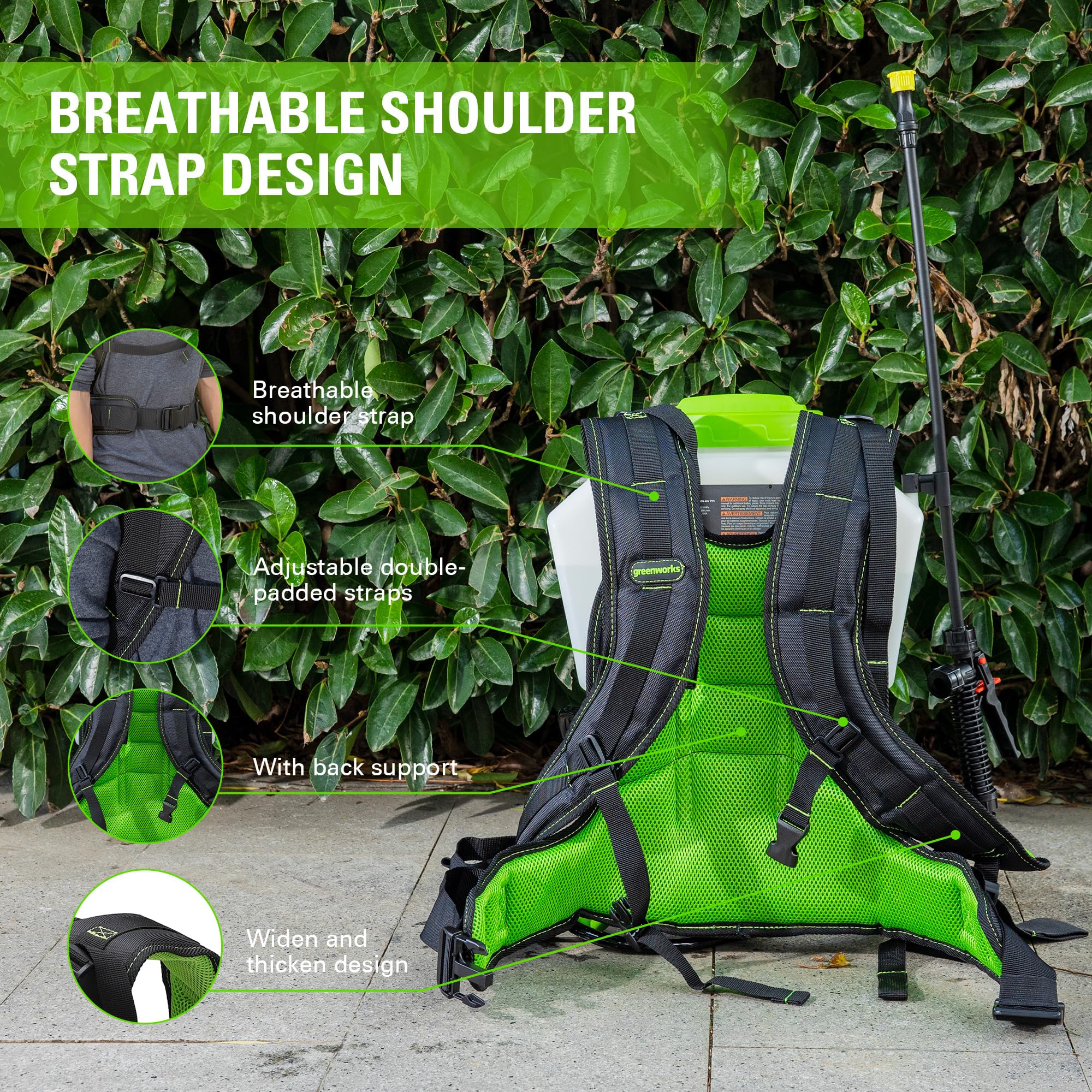 Greenworks Cordless Backpack Spraying Cleaning