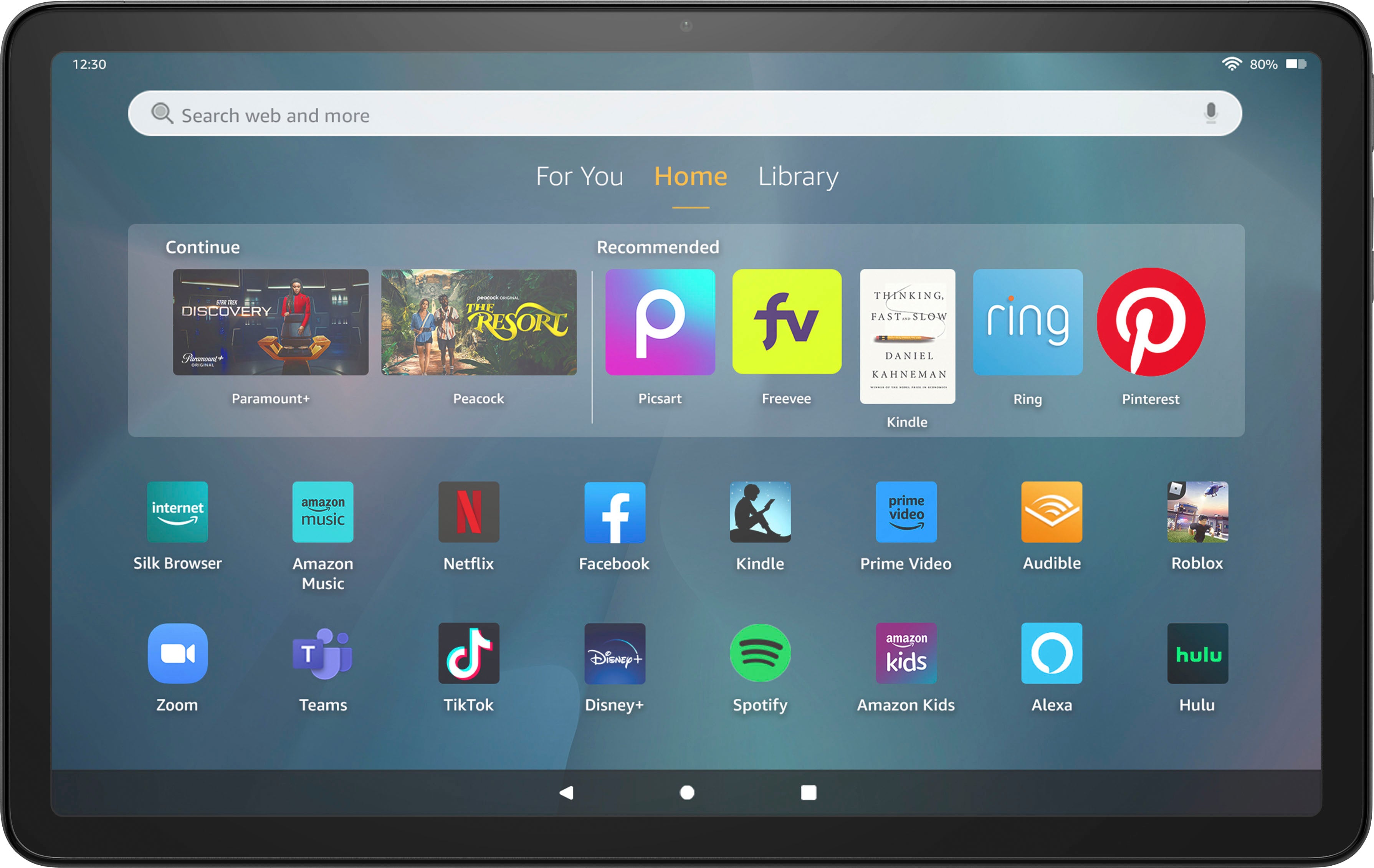 Amazon - Fire Max 11 tablet, vivid 11" display, octa-core processor, 4 GB RAM, 14-hour battery life, 128 GG - Gray