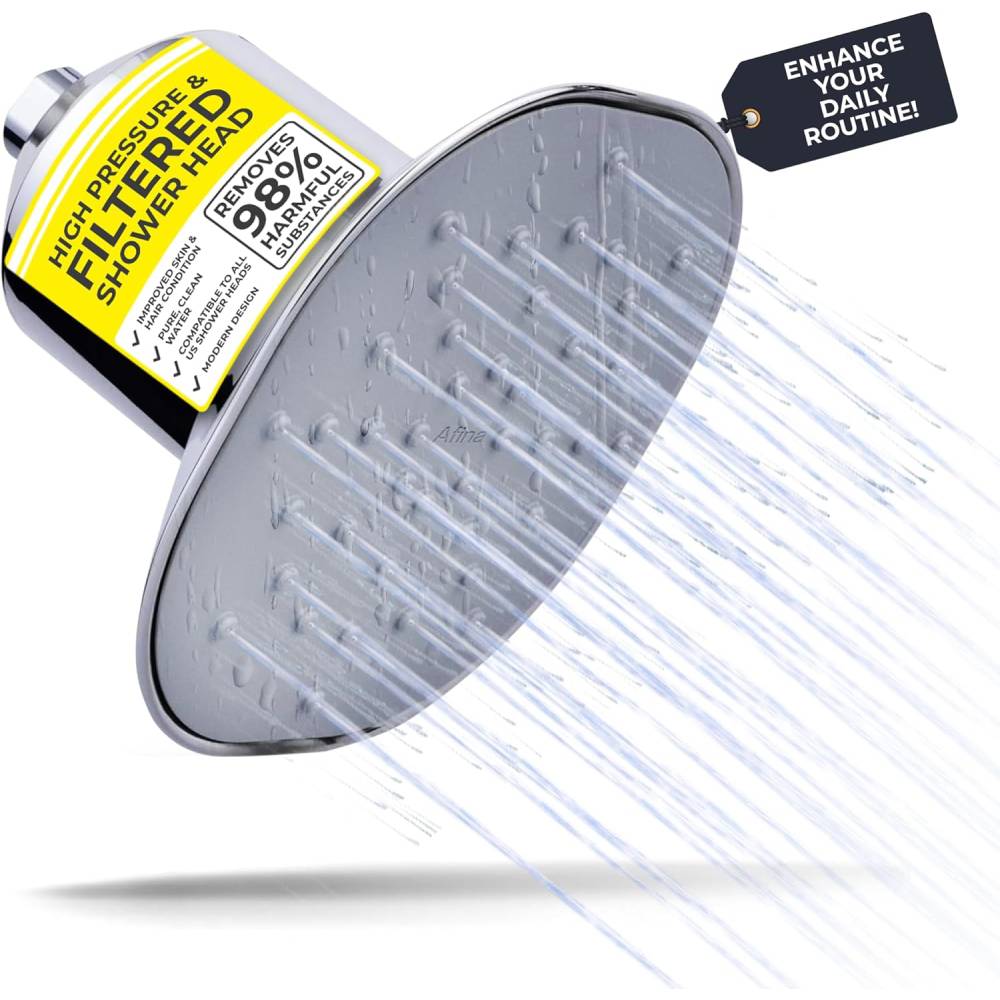 Afina High Pressure Filtered Shower Head with Long Lasting Filters