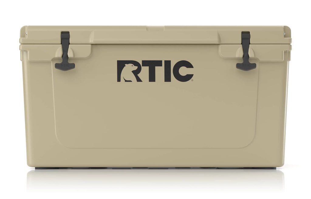 RTIC 65 QT Ultra-Tough Rotomolded Hard-Sided Ice Chest Cooler, Tan, Fits 84 Cans