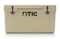 RTIC 65 QT Ultra-Tough Rotomolded Hard-Sided Ice Chest Cooler, Tan, Fits 84 Cans