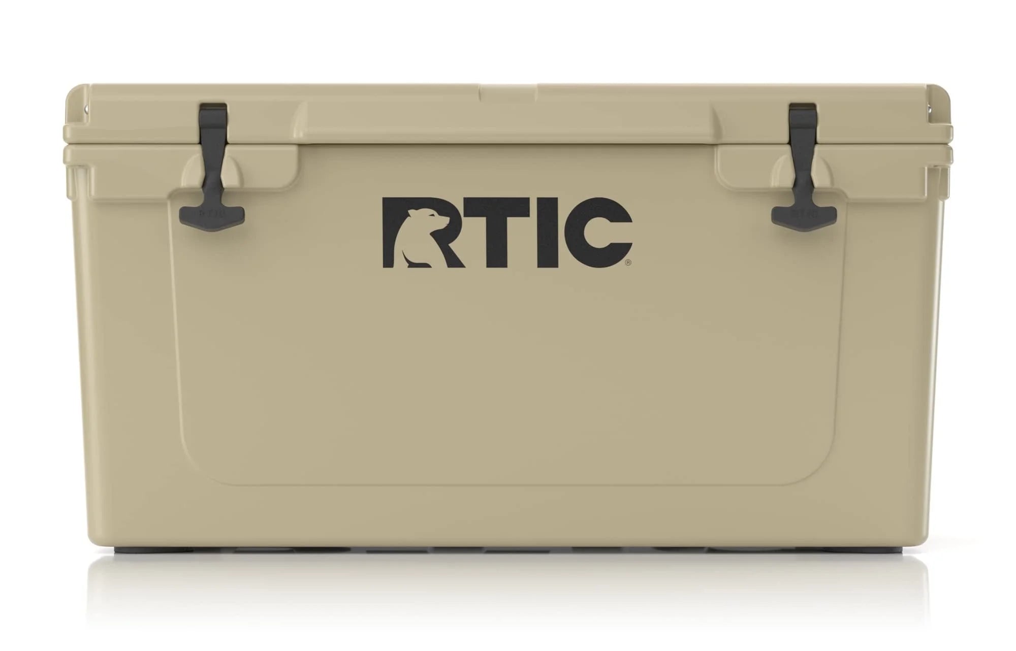 RTIC 65 QT Ultra-Tough Rotomolded Hard-Sided Ice Chest Cooler, Tan, Fits 84 Cans