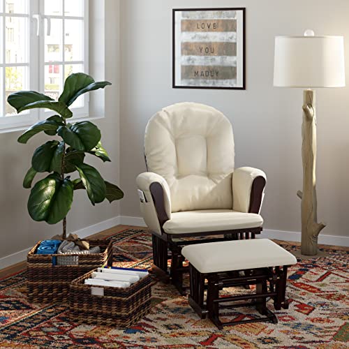 Storkcraft Glider Ottoman Espresso Beige